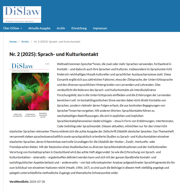 Cover der DiSlaw Ausgabe 02/25